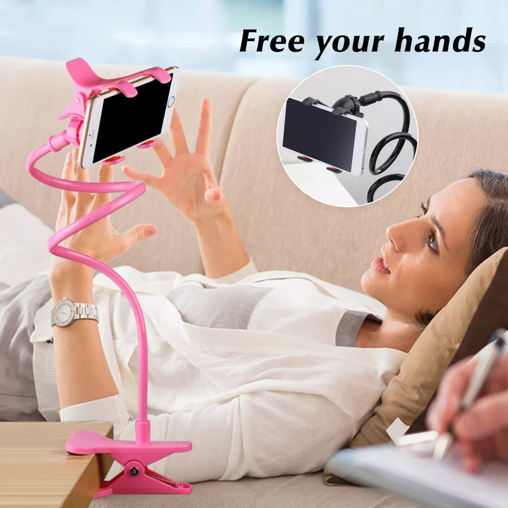 Mobile Phone Holder Universal Smartphone Clamp 60cm Claw Clip Flexible Rod Articulate Support Bracket 360° Adjustable Lazy Stand