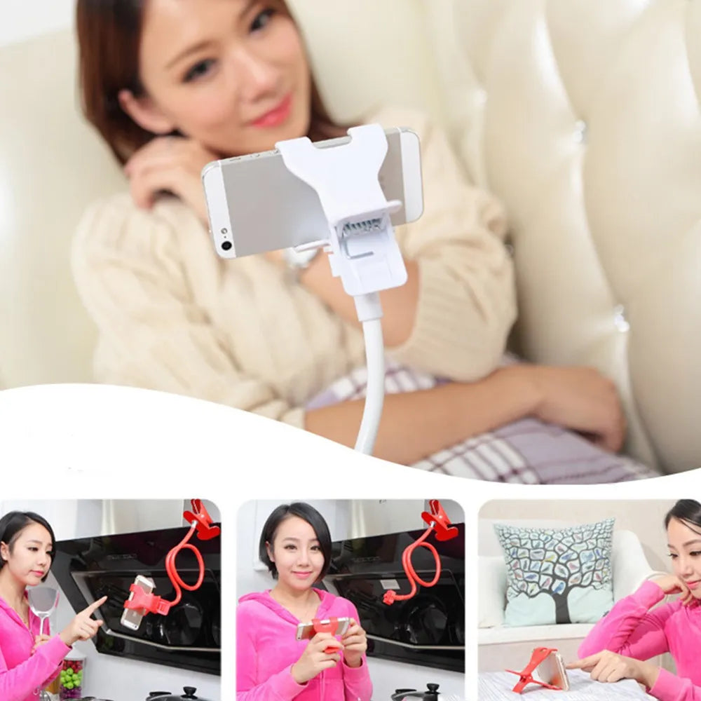 Mobile Phone Holder Universal Smartphone Clamp 60cm Claw Clip Flexible Rod Articulate Support Bracket 360° Adjustable Lazy Stand