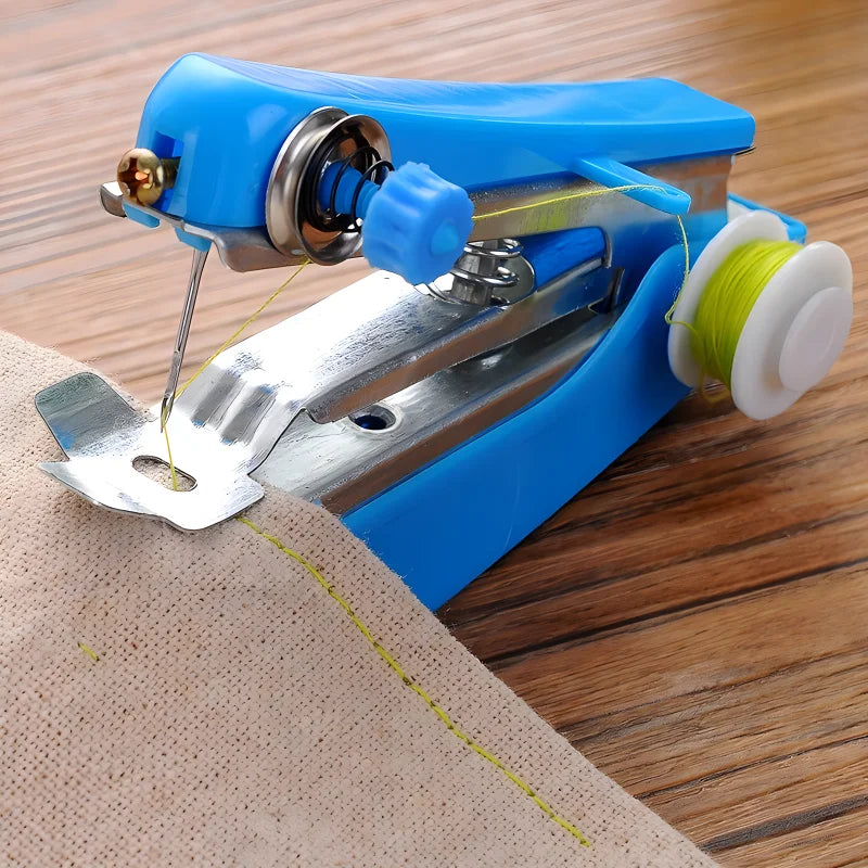 Home Handheld Sewing Machine Protable Fabrics Outdoor Travel Clothes DIY Stitchin Sew Tool Mini Manual Stitch Needlework Machine