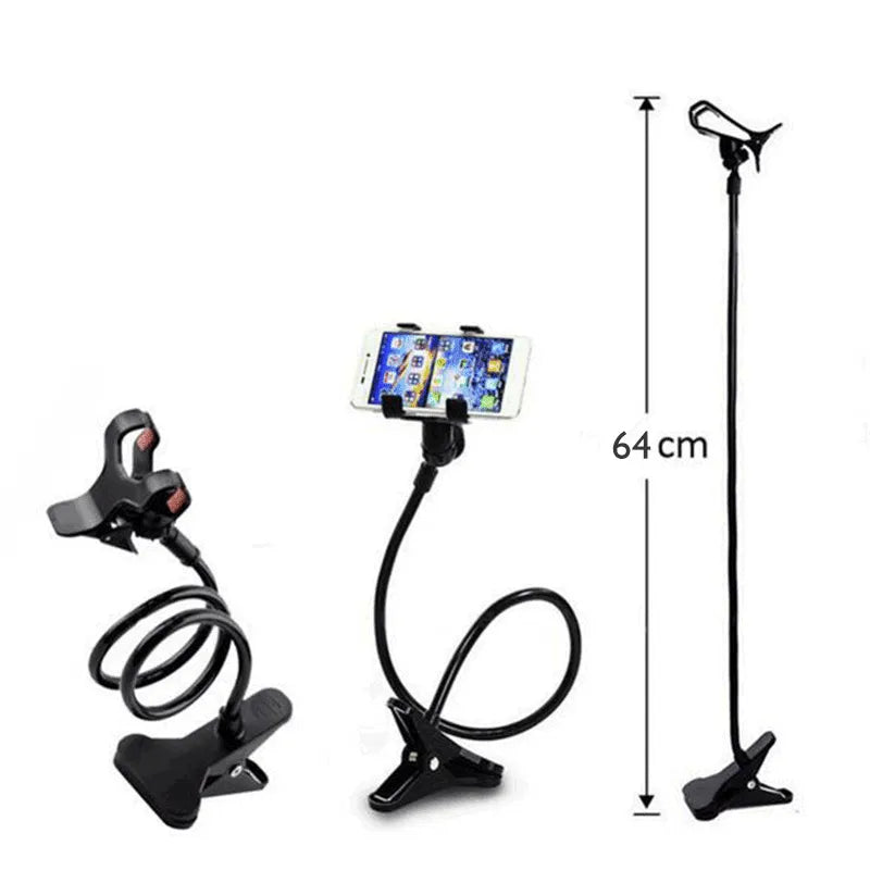 Mobile Phone Holder Universal Smartphone Clamp 60cm Claw Clip Flexible Rod Articulate Support Bracket 360° Adjustable Lazy Stand