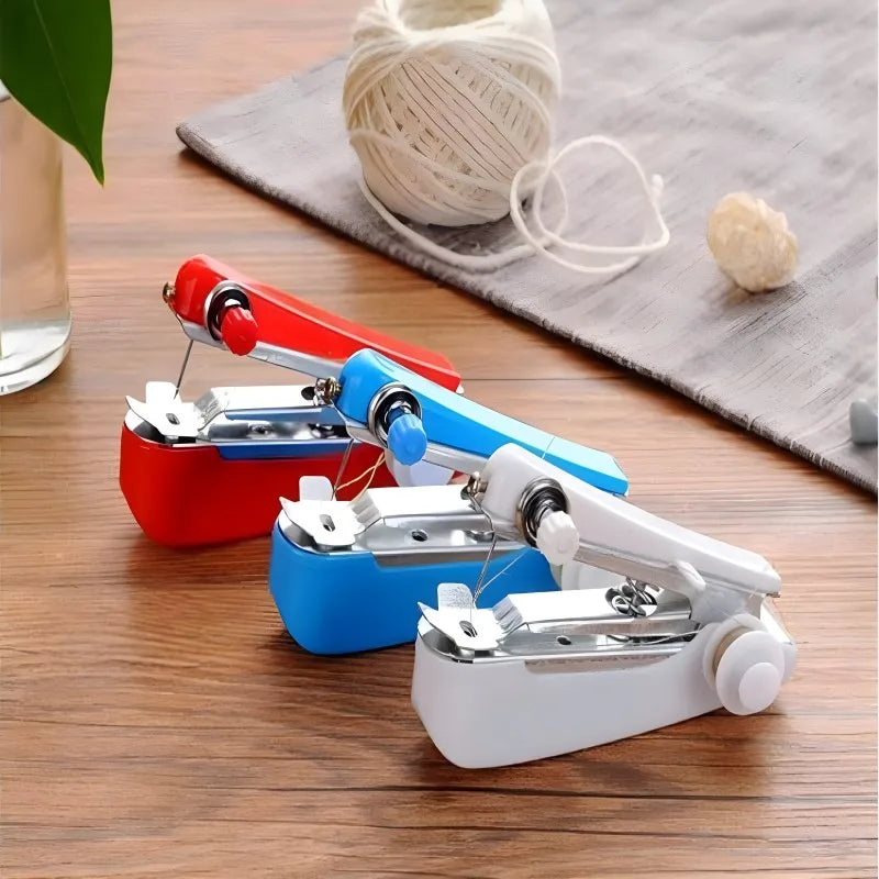 Home Handheld Sewing Machine Protable Fabrics Outdoor Travel Clothes DIY Stitchin Sew Tool Mini Manual Stitch Needlework Machine