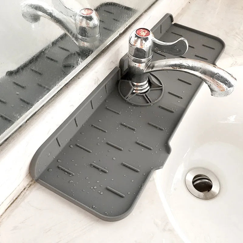 Kitchen Faucet Absorbent Mat Silicone Sink Splash Guard Water Draining Pad Countertop Protector Table Cushion Place Mat Bathroom